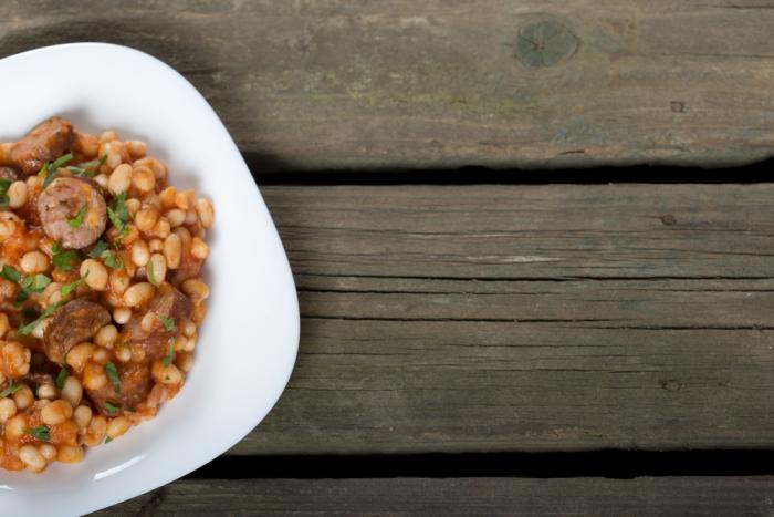 Bean and sausage casserole