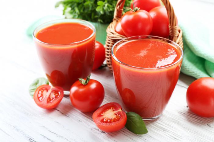 Tomato and basil juice