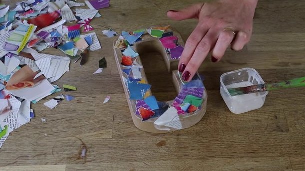 Decoupage a letter