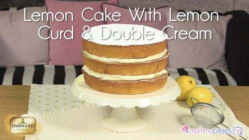 Lemon Cake With Lemon Curd & Double Cream