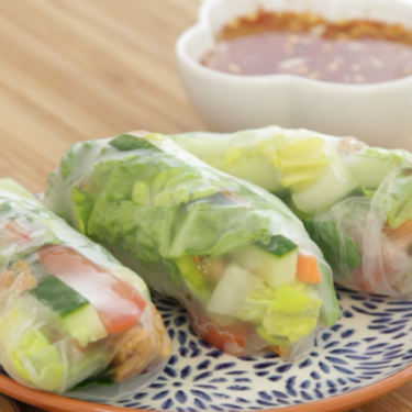 Chilli and garlic spring rolls