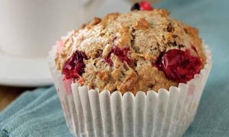 Hi-fibre fruit muffins