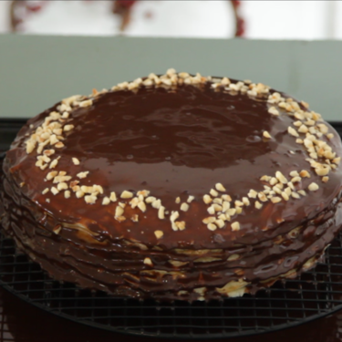 Chocolate crêpe cake