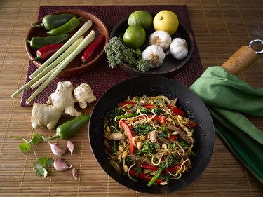 Lamb stir-fry with lemongrass and peanuts