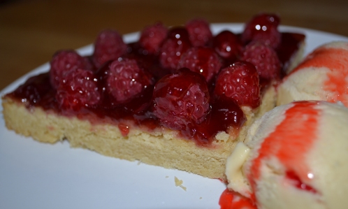 Raspberry shortbread