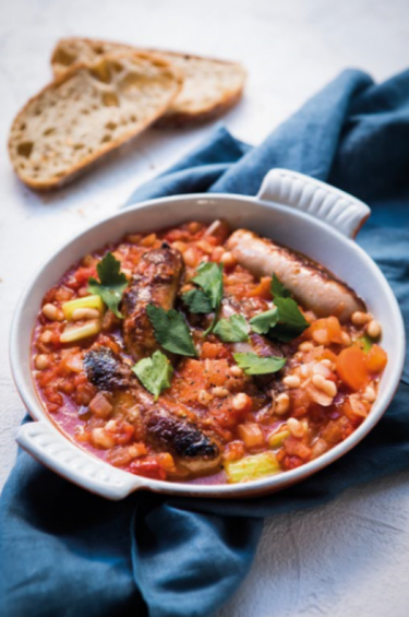 Jumbo sausage and bean cassoulet