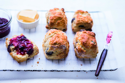 Cherry and vanilla scones