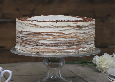 Guinness and Baileys crêpe cake