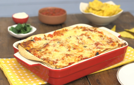 Mexican chicken lasagna