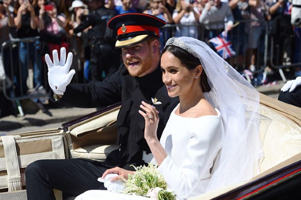 Harry and Meghan share rare candid snap from their wedding day
