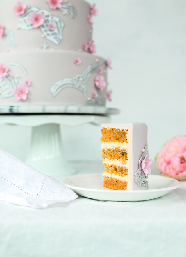 Smooth Carrot Cake with Cream Cheese Filling