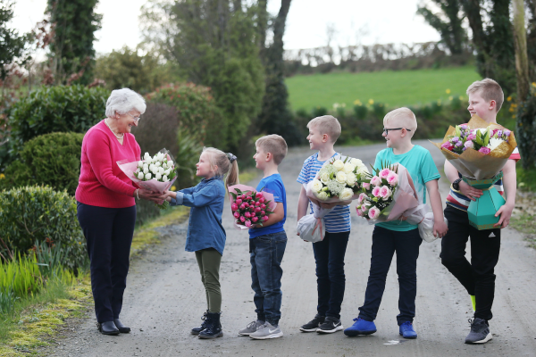 So sweet: Star of Aldi’s Swap and Save  ad is surprised by her grandchildren
