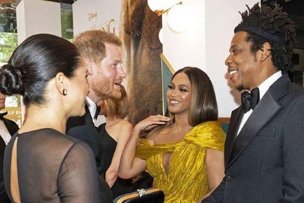 Beyoncé and Jay-Z share parenting tips with the Sussexes at Lion King premiere