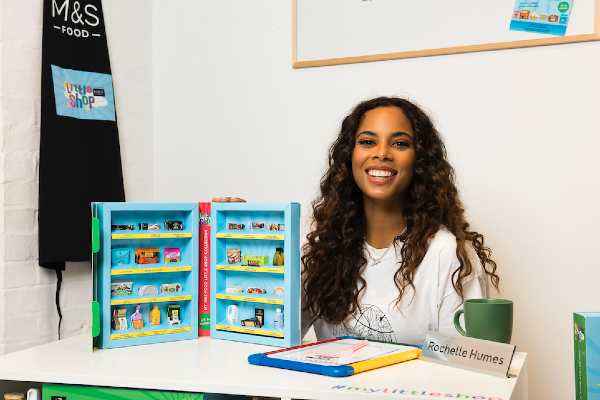 Rochelle Humes attends the launch of M&S Foods Little Shop