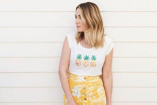 Lauren Conrad shows off her bare baby bump as due date nears