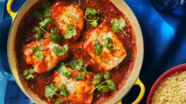 Spicy cod in fresh tomato sauce recipe