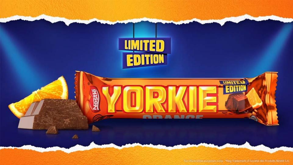 Love orange chocolate? Then this new Yorkie bars is for you.