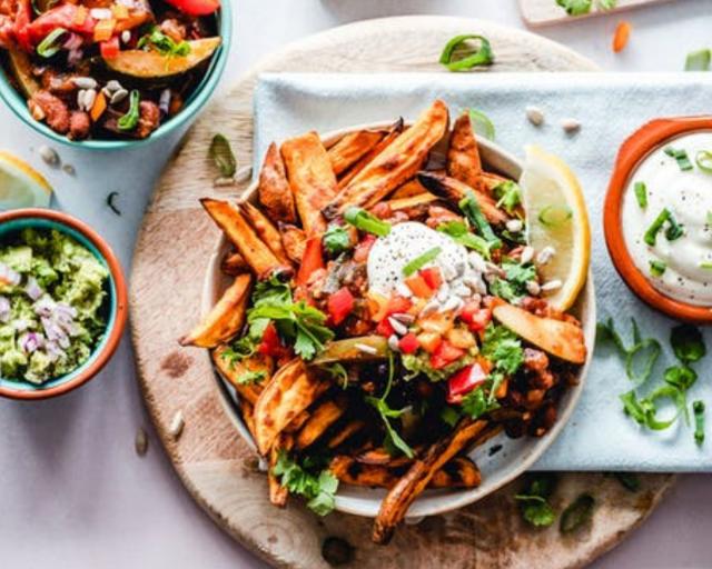 Looking no further than these loaded sweet potato fries for all your Veganuary inspo!